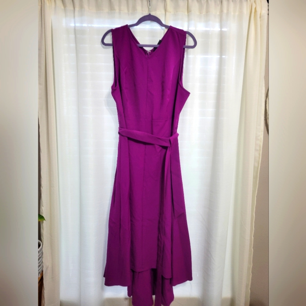 Lane Bryant, sleeveless dress, deep magenta solid, size 18